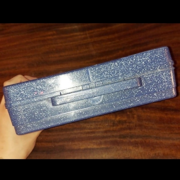 Vintage care bears blue grumpybear glitter embedded lunchbox - Picture 4 of 5